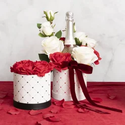 Ribbon Premium Plush Velvet Woven Edge Dark Red (25mmx20m)