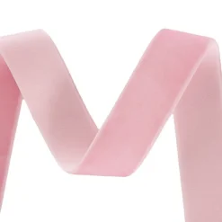 Ribbon Premium Plush Velvet Woven Edge Pink (25mmx20m)