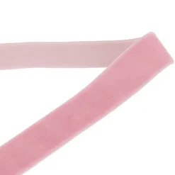 Ribbon Premium Plush Velvet Woven Edge Pink (25mmx20m)