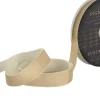 Ribbon Premium Plush Velvet Woven Edge Ivory (25mmx20m)