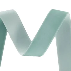 Ribbon Premium Plush Velvet Woven Edge Misty Blue (25mmx20m)