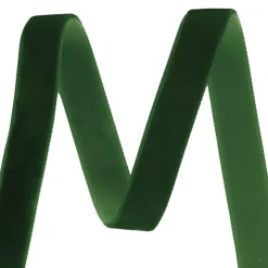 Ribbon Premium Plush Velvet Woven Forest Green (15mmx20m)
