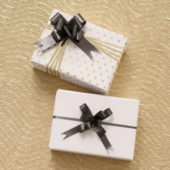 Ribbon Pull Bow Black (32mmx53cm) Pack 25