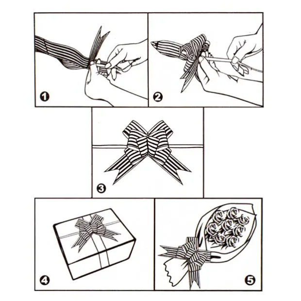 Ribbon Pull Bow Emerald Green (18mmx53cm) Pack 25