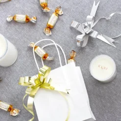 Ribbon Pull Bow Metallic Silver (18mmx53cm) Pack 25