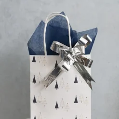 Ribbon Pull Bow Metallic Silver (18mmx53cm) Pack 25