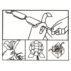 Ribbon Pull Bow Pom Pom Burgundy (18mmx8.75cmD) Pack 5