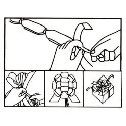 Ribbon Pull Bow Pom Pom Baby Blue (18mmx8.75cmD) Pack 5