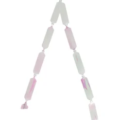 Ribbon Pull Bow Pom Pom Iridescent White (32mmx12.5cm) Pk5