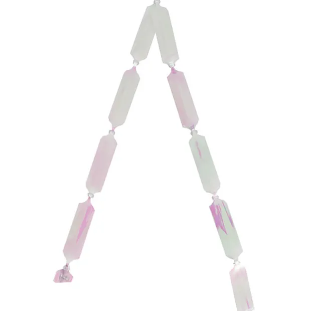 Ribbon Pull Bow Pom Pom Iridescent White (32mmx12.5cm) Pk5