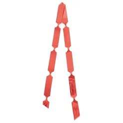 Ribbon Pull Bow Pom Pom Metallic Red (32mmx12.5cm) Pack 5