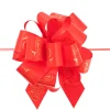 Ribbon Pull Bow Pom Pom Merry Christmas Pk5 (30mmx12.5cm)
