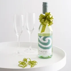 Ribbon Pull Bow Pom Pom Moss (18mmx8.75cmD) Pack 5