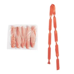 Ribbon Pull Bow Pom Pom Orange (18mmx8.75cmD) Pack 5