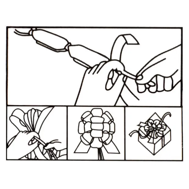 Ribbon Pull Bow Pom Pom Violet (18mmx8.75cmD) Pack 5