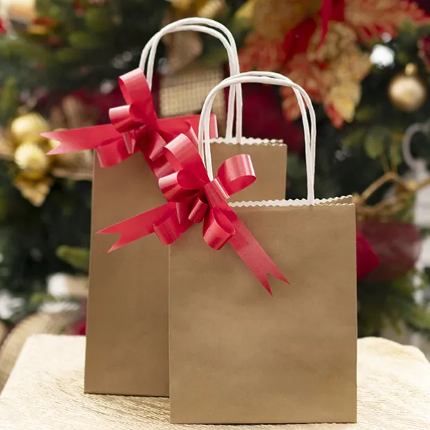 Ribbon Pull Bow Red (18mmx53cm) Pack 25