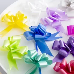 Ribbon Pull Bow Silver (32mmx53cm) Pack 25