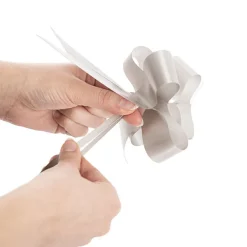 Ribbon Pull Bow Silver (32mmx53cm) Pack 25