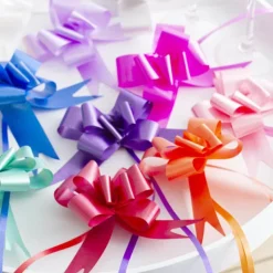 Ribbon Pull Bow Violet (32mmx53cm) Pack 25