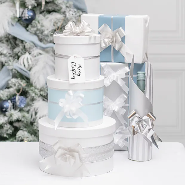 Ribbon Pull Bow White (18mmx53cm) Pack 25