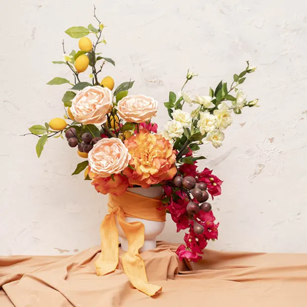 Ribbon Rustic Linen Wire Edge Yellow Ochre (60mmx20m)