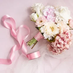 Ribbon Satin Deluxe Double Faced Mid Pink (38mmx25m)