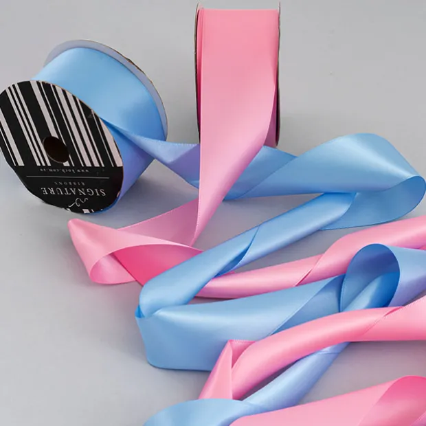 Ribbon Satin Deluxe Double Faced Mid Pink (50mmx25m)