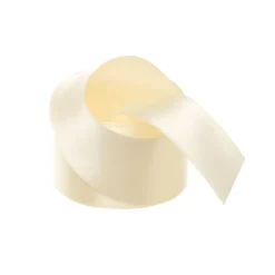 Ribbon Satin Deluxe Double Faced Ivory (38mmx25m)