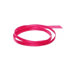 Ribbon Satin Deluxe Double Faced Hot Pink (3mmx50m)