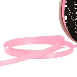 Ribbon Satin Deluxe Double Faced Mid Pink (6mmx25m)