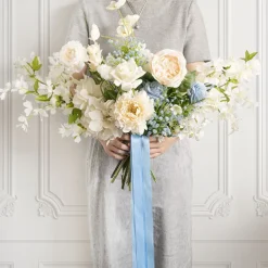 Ribbon Satin Deluxe Double Faced Sky Blue (25mmx25m)