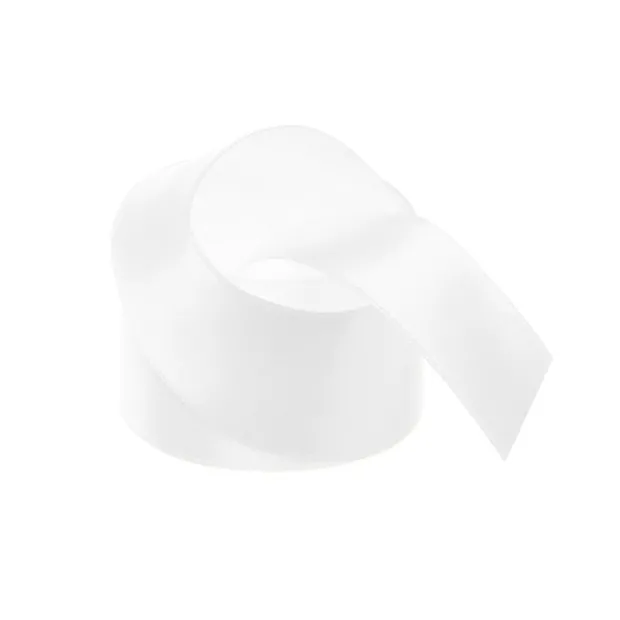 Ribbon Satin Deluxe Double Faced White (38mmx25m)