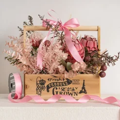 Ribbon Satin Deluxe Double Faced Mid Pink (25mmx25m)