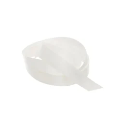Ribbon Satin Deluxe Double Faced Bridal White (10mmx25m)