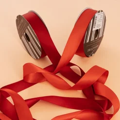 Ribbon Satin Deluxe Double Faced Rust (25mmx25m)
