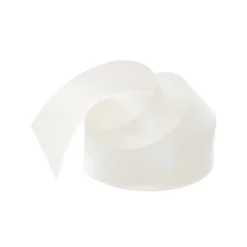 Ribbon Satin Deluxe Double Faced Bridal White (25mmx25m)