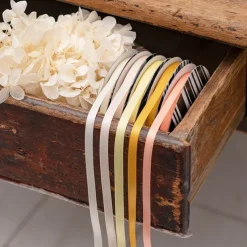 Ribbon Satin Deluxe Double Faced Ivory (6mmx25m)