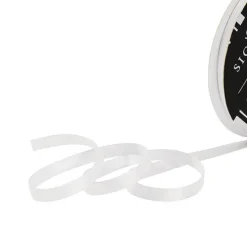 Ribbon Satin Deluxe Double Faced Bridal White (6mmx25m)