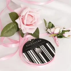 Ribbon Satin Deluxe Double Faced Mid Pink (10mmx25m)