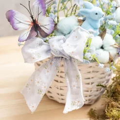 Ribbon Sheer Daisy Delight Wire Edge Bluebird (60mmx10m)