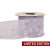 Ribbon Sheer Daisy Delight Wire Edge Lavender (60mmx10m)