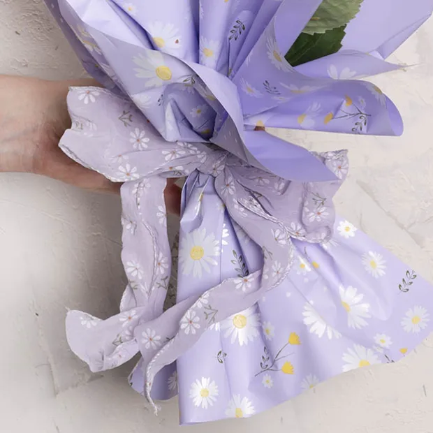 Ribbon Sheer Daisy Delight Wire Edge Lavender (60mmx10m)