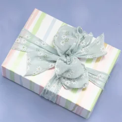 Ribbon Sheer Daisy Delight Wire Edge Ocean (60mmx10m)