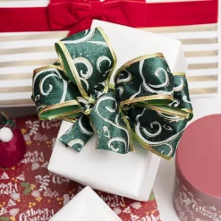 Ribbon Velvet Swirl Sonic Edge Green Gold (60mmx20m)
