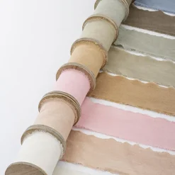 Ribbon with Wooden Spool Calico Deep Sage (80mmx5m)