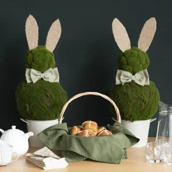 Ribbon with Wooden Spool Calico Deep Sage (80mmx5m)