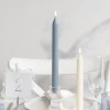 Roman Fluted Dinner Soy Candles Pack 2 French Blue (2x25cmH)