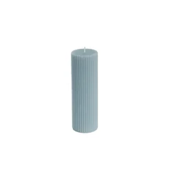 Roman Fluted Pillar Candle French Blue (5x15cmH)