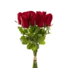 Rose Bud Bouquet x 10 Heads Red (46cmH)