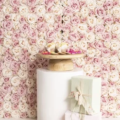 Rose Flower Wall Cream & Dusty Pink (50cmx50cm)